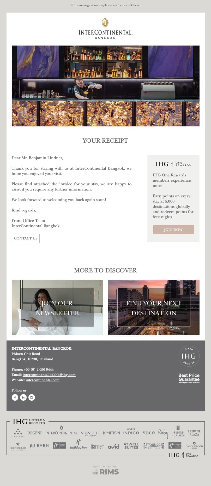 InterContinental Bangkok E-Invoice