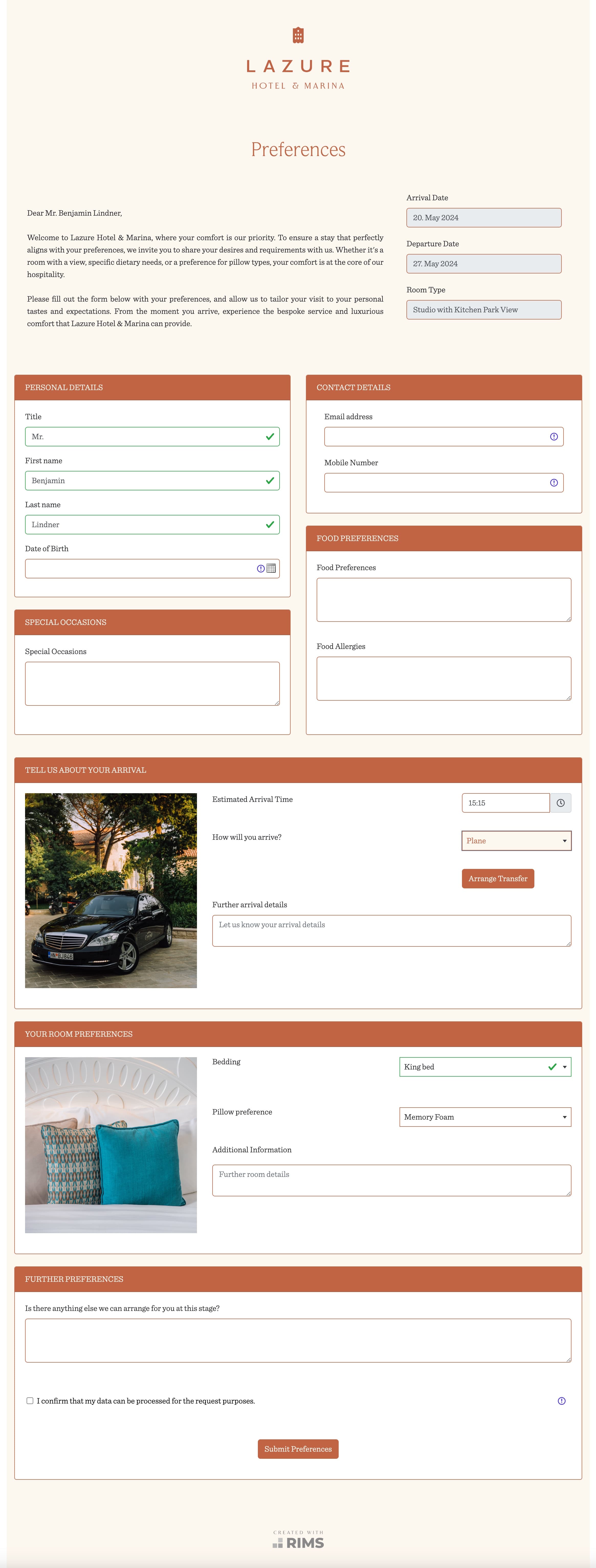 Lazure Preference Planner