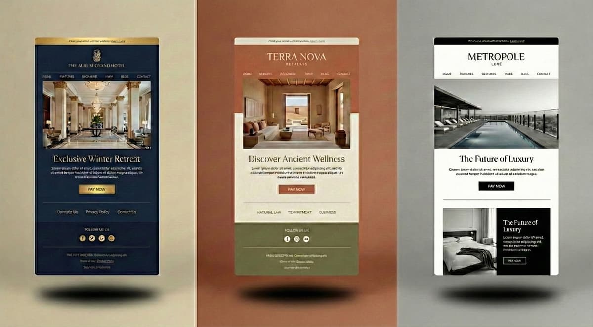 Custom-designed hotel email templates
