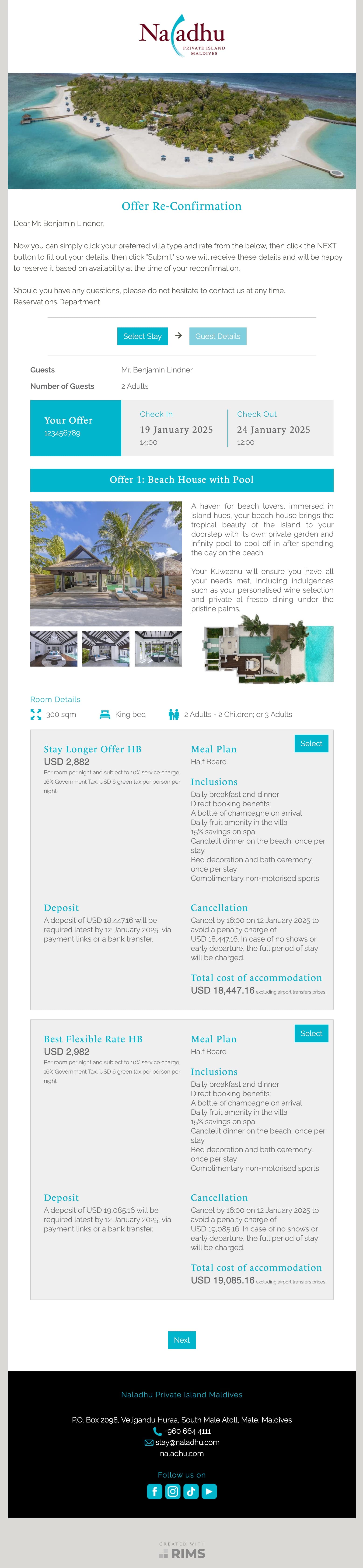 Naladhu Offer Reconfirmation